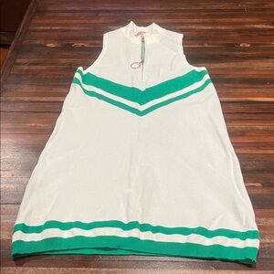 Revolve Shoe me your MUMU White and Green Zoe Zip Dress